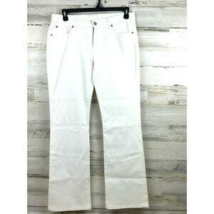 7 For All Mankind Womens 14 White Kimmie Bootcut Jeans Western Denim NEW